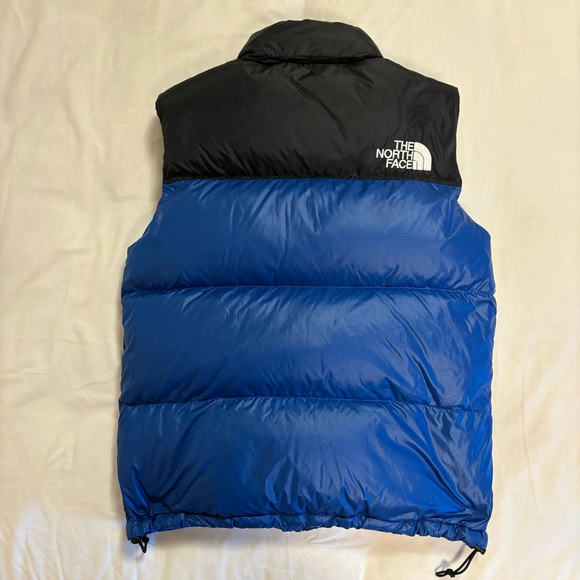 North Face Vintage Puffer Vest 700 Goose Down Black and Blue - Picture 3 of 8